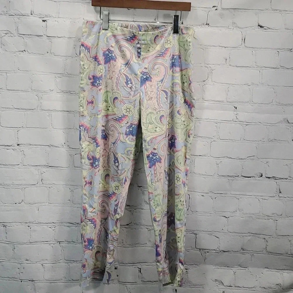 Lauren Ralph Lauren Pants - Lauren Ralph Lauren Pastel Paisley Stretch Twill Crop Pants Back Pocket Sz 12